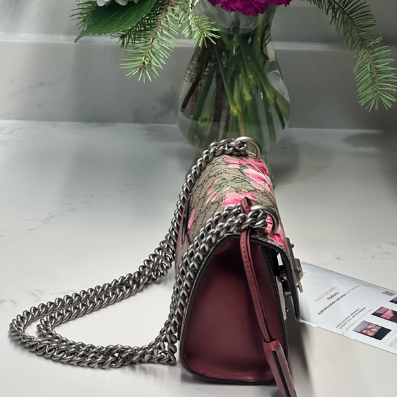 Gucci GG Blooms Padlock Shoulder Bag + Gucci dusty + COA EUC! - Picture 10 of 13